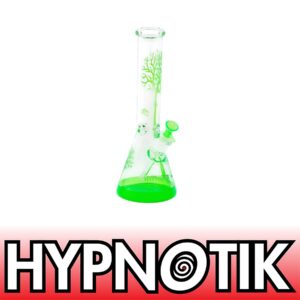 HYPNOTIK 14 INCH 7MM TREE OF LIFE BONG, GREEN