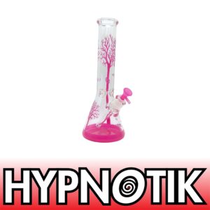 HYPNOTIK 14 INCH 7MM TREE OF LIFE BONG, PINK
