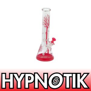 HYPNOTIK 14 INCH 7MM TREE OF LIFE BONG, RED