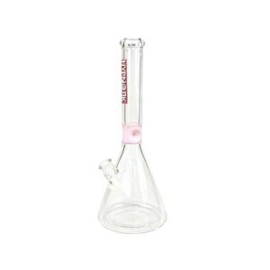 HYPNOTIK 18 INCH 9MM BONG WITH WIDE 7 INCH BASE, MILK PINK