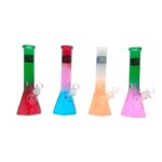 ZNN GLASSWORKS 10 INCH HEXAGON BONG, WHITE ORANGE - Image 2