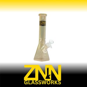 ZNN GLASSWORKS 10 INCH HEXAGON BONG, GOLD