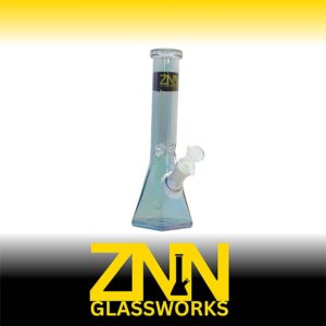 ZNN GLASSWORKS 10 INCH HEXAGON BONG, GREEN