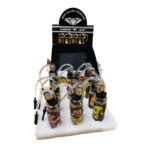 DISPLAY OF 12 BOTTLE BONGS