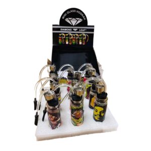 DISPLAY OF 12 BOTTLE BONGS