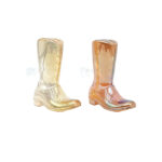 6.5 INCH ANDY'S BOOT BONG WITH QUARTZ BANGER, GOLDISH BROWN - Image 2