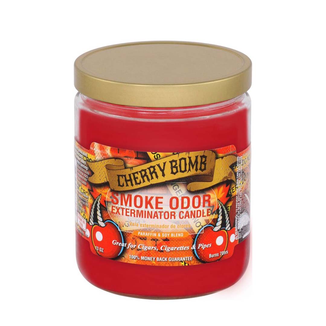 010-0128-010-12 (1) SMOKE ODOR EXTERMINATOR CANDLE, 13 OZ, CHERRY BOMB - Image 1
