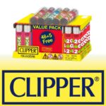 DISPLAY OF 48 CLIPPER MUSH WORDS LIGHTERS WITH 5 BONUS