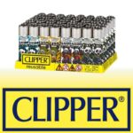 DISPLAY OF 48 CLIPPER PANDA WORRIER LIGHTERS