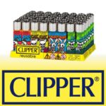 DISPLAY OF 48 CLIPPER DEATH ANIMALS LIGHTERS