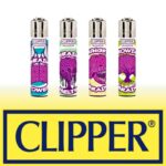 DISPLAY OF 48 CLIPPER BRAINS LIGHTERS
