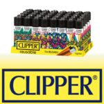 DISPLAY OF 48 CLIPPER PLANET FLOWER LIGHTERS
