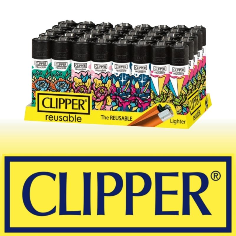 45 DISPLAY OF 48 CLIPPER PLANET FLOWER LIGHTERS - Image 1