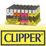 DISPLAY OF 48 CLIPPER ANIMAL MIX LIGHTERS