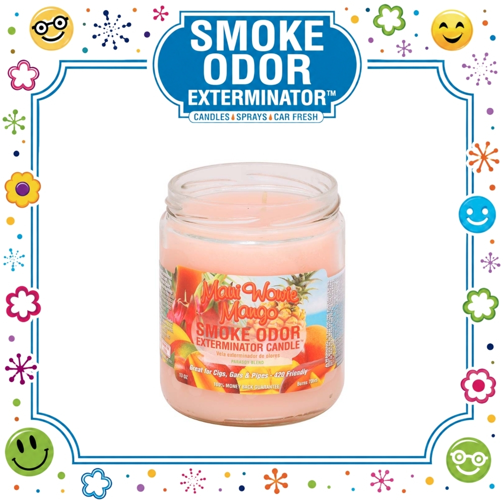 53 SMOKE ODOR EXTERMINATOR CANDLE, 13 OZ, MAUI WOWIE MANGO - Image 1