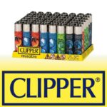 DISPLAY OF 48 CLIPPER HOLIDAYS 3B LIGHTERS
