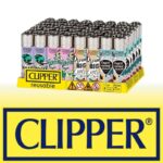 DISPLAY OF 48 CLIPPER TRAVEL ADDICTION LIGHTERS