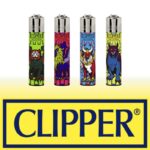 DISPLAY OF 48 CLIPPER PATTERN LIGHTERS