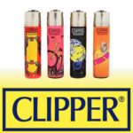 DISPLAY OF 48 CLIPPER BMX SKATE LIGHTERS