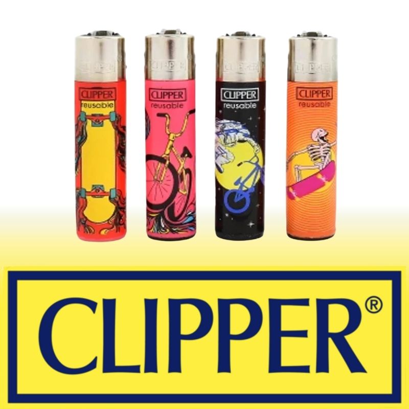 70 DISPLAY OF 48 CLIPPER BMX SKATE LIGHTERS - Image 1