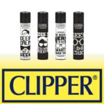 DISPLAY OF 48 CLIPPER NERD SENTENCES LIGHTERS