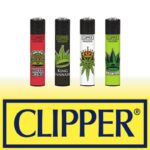DISPLAY OF 48 CLIPPER LEAF PRINT LIGHTERS