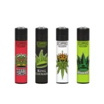 DISPLAY OF 48 CLIPPER LEAF PRINT LIGHTERS
