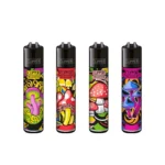 DISPLAY OF 48 CLIPPER MUSHROOM PRINT LIGHTERS