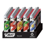 DISPLAY OF 50 BIC SOCCER FLAG LIGHTERS - Image 2