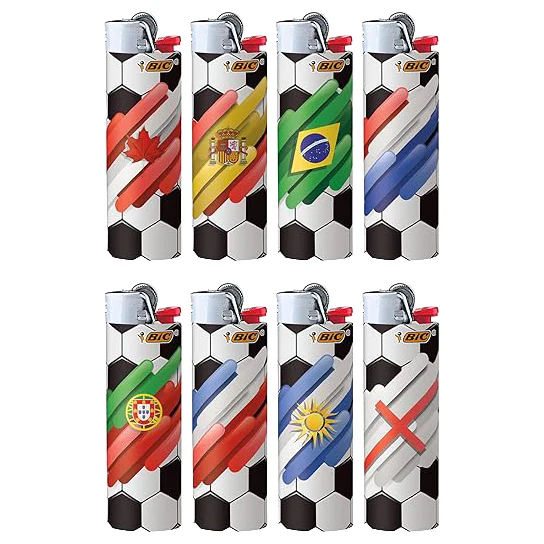 BIC1001SF1 DISPLAY OF 50 BIC SOCCER FLAG LIGHTERS - Image 1
