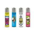 DISPLAY OF 48 CLIPPER BONE PORTRAITS LIGHTERS