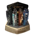 DISPLAY OF 12 SPIDER GOLD TRIPLE FLAME PEN TORCHES