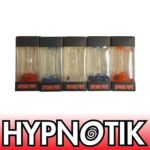 HYPNOTIK 5.5 INCH CLEAR GLASS SPOON PIPE WITH RED SPECKLED TIP AND BOTTOM - Image 3