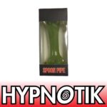 HYPNOTIK 5.5 INCH GLASS SPOON PIPE GREEN PIPE WITH 2 HORNS