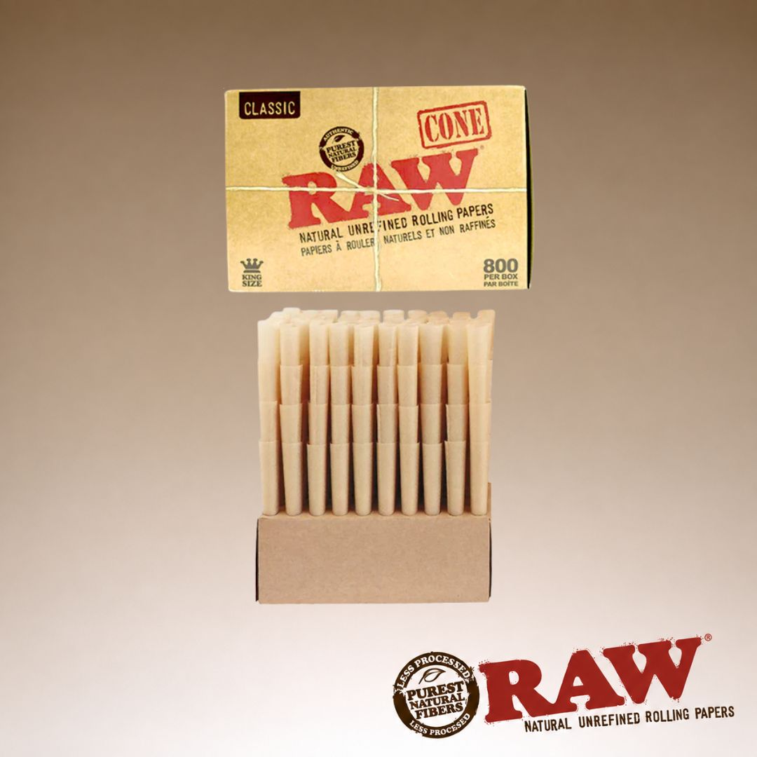 8 RAW CLASSIC KING BULK CONES, BOX OF 800 - Image 1