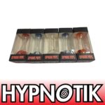 HYPNOTIK 5.5 INCH CLEAR GLASS SPOON PIPE WITH RED SPECKLED TIP AND BOTTOM - Image 4