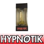 HYPNOTIK 5.5 INCH INSIDE SPIRAL GLASS SPOON PIPE, BLACK