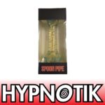 HYPNOTIK 5.5 INCH INSIDE SPIRAL GLASS SPOON PIPE, BLUE