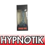 HYPNOTIK 5.5 INCH CONFETTI CURVES GLASS SPOON PIPE, DARK BLUE