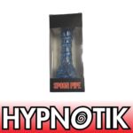 HYPNOTIK 5.5 INCH TRIPLE DRAGON CLAW GLASS SPOON PIPE, BLUE WHITE