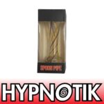 HYPNOTIK 5.5 INCH MAJESTY GLASS SPOON PIPE, BROWN YELLOW