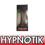 HYPNOTIK 5.5 INCH CONFETTI CURVES GLASS SPOON PIPE, DOUBLE BLUE