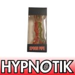 HYPNOTIK 5.5 INCH POP OF COLOR GLASS SPOON PIPE, GREEN ORANGE RED