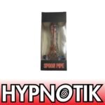 HYPNOTIK 5.5 INCH CONFETTI CURVES GLASS SPOON PIPE, LIGHT BLUE