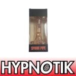 HYPNOTIK 5.5 INCH DOUBLE BUBBLE GLASS SPOON PIPE, ORANGE