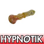HYPNOTIK 5.5 INCH MARLEY CURVES GLASS SPOON PIPE, RASTA - Image 3