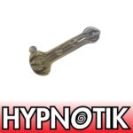HYPNOTIK 5.5 INCH DOUBLE BUBBLE GLASS SPOON PIPE, RED