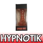 HYPNOTIK 5.5 INCH TRIPLE DRAGON CLAW GLASS SPOON PIPE, RED