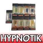HYPNOTIK 5.5 INCH GLASS SPOON PIPE, ORANGE WITH BLUE OUTSIDE SPIRAL - Image 2