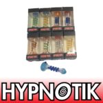 HYPNOTIK 5.5 INCH GLASS SPOON PIPE, ORANGE WITH BLUE OUTSIDE SPIRAL - Image 3